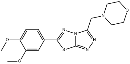 6-(3,4-dimethoxyphenyl)-3-(4-morpholinylmethyl)[1,2,4]triazolo[3,4-b][1,3,4]thiadiazole Struktur