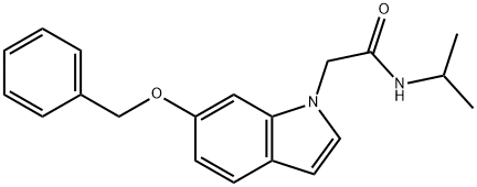2-[6-(benzyloxy)-1H-indol-1-yl]-N-(propan-2-yl)acetamide Struktur