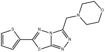 3-(morpholin-4-ylmethyl)-6-(thiophen-2-yl)[1,2,4]triazolo[3,4-b][1,3,4]thiadiazole Struktur