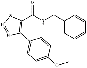 N-benzyl-4-(4-methoxyphenyl)-1,2,3-thiadiazole-5-carboxamide Struktur