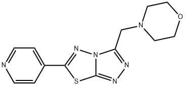 3-(morpholin-4-ylmethyl)-6-(pyridin-4-yl)[1,2,4]triazolo[3,4-b][1,3,4]thiadiazole Struktur