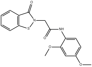 N-(2,4-dimethoxyphenyl)-2-(3-oxo-1,2-benzothiazol-2(3H)-yl)acetamide Struktur