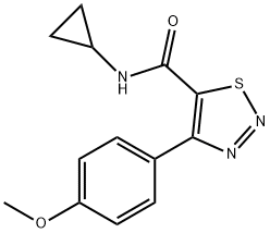 N-cyclopropyl-4-(4-methoxyphenyl)-1,2,3-thiadiazole-5-carboxamide Struktur
