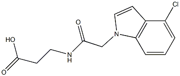 N-[(4-chloro-1H-indol-1-yl)acetyl]-beta-alanine Struktur