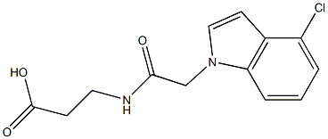 N-[(4-chloro-1H-indol-1-yl)acetyl]-beta-alanine Structure