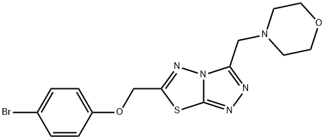6-[(4-bromophenoxy)methyl]-3-(4-morpholinylmethyl)[1,2,4]triazolo[3,4-b][1,3,4]thiadiazole Struktur