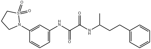 N-[3-(1,1-dioxido-1,2-thiazolidin-2-yl)phenyl]-N'-(4-phenylbutan-2-yl)ethanediamide Struktur