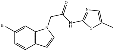 2-(6-bromo-1H-indol-1-yl)-N-(5-methyl-1,3-thiazol-2-yl)acetamide Structure