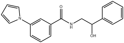 N-(2-hydroxy-2-phenylethyl)-3-(1H-pyrrol-1-yl)benzamide 结构式