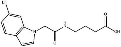 4-{[(6-bromo-1H-indol-1-yl)acetyl]amino}butanoic acid Structure