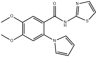 4,5-dimethoxy-2-(1H-pyrrol-1-yl)-N-(1,3-thiazol-2-yl)benzamide Structure