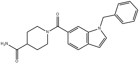 1-[(1-benzyl-1H-indol-6-yl)carbonyl]piperidine-4-carboxamide 结构式