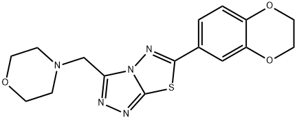 6-(2,3-dihydro-1,4-benzodioxin-6-yl)-3-(4-morpholinylmethyl)[1,2,4]triazolo[3,4-b][1,3,4]thiadiazole Structure