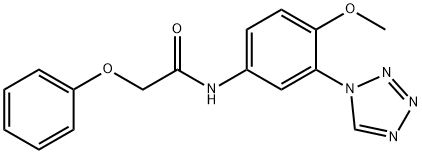 N-[4-methoxy-3-(1H-tetrazol-1-yl)phenyl]-2-phenoxyacetamide 结构式