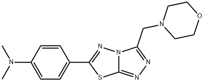 N,N-dimethyl-4-[3-(morpholin-4-ylmethyl)[1,2,4]triazolo[3,4-b][1,3,4]thiadiazol-6-yl]aniline 结构式