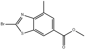Methyl 2-bromo-4-methylbenzo[d]thiazole-6-carboxylate 化学構造式