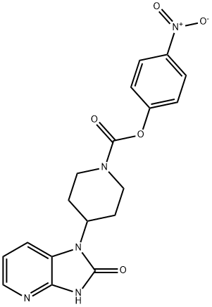 4-nitrophenyl 4-(2,3-dihydro-2-oxoimidazo[4,5-b]pyridin-1-yl)piperidine-1-carboxylate Struktur