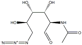 2-(Acetylamino)-6-azido-2,6-dideoxy-D-galactose Struktur