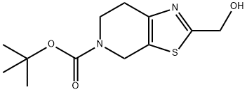 tert-butyl 2-(hydroxymethyl)-6,7-dihydrothiazolo[5,4-c]pyridine-5(4H)-carboxylate 化学構造式