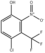 4-氯-2-硝基-3-(三氟甲基)苯酚 结构式