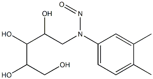 N-(3,4-二甲基苯基)-N-(2,3,4,5-四羟基戊基)亚硝酰胺 结构式