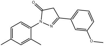 1-(2,4-dimethylphenyl)-3-(3-methoxyphenyl)-1H-pyrazol-5(4H)-one Structure