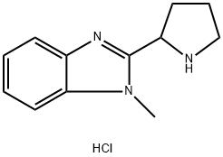 1-甲基-2-(吡咯烷-2-基)-1H-1,3-苯并二唑二盐酸盐 结构式