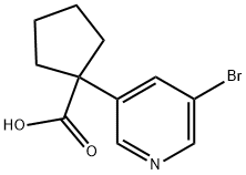 1-(5-bromopyridin-3-yl)cyclopentanecarboxylic acid Structure