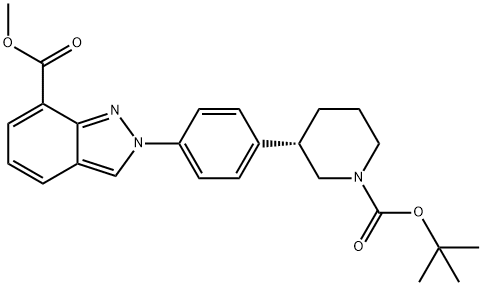 methyl 2-{4-[(3S)-1-(tert-butoxycarbonyl)piperidin-3-yl]-phenyl}-2H-indazole-7-carboxylate