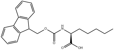 (2S)-2-[[(9H-芴-9-基甲氧基)羰基]氨基]庚酸, 1197020-22-6, 结构式
