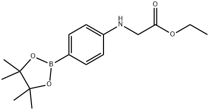 ethyl 2-(4-(4,4,5,5-tetramethyl-1,3,2-dioxaborolan-2-yl)phenylamino)acetate 结构式