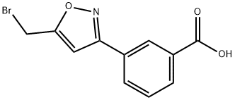 3-(5-Bromomethyl-isoxazol-3-yl)-benzoic acid Structure