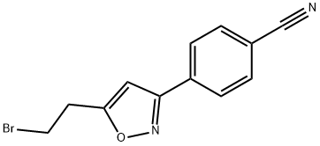 4-[5-(2-溴乙基)-3-异噁唑基]苯甲腈,1199773-86-8,结构式