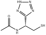 (R)-N-(2-mercapto-1-(1H-tetrazol-5-yl)ethyl)acetamide 化学構造式