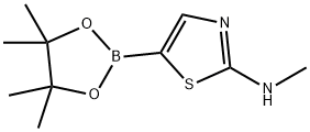 2-(methylamino)thiazol-5-ylboronic acid pinacol ester Structure