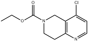 ethyl 4-chloro-7,8-dihydro-1,6-naphthyridine-6(5H)-carboxylate Struktur