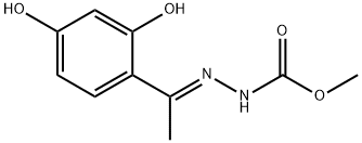 methyl 2-[1-(2,4-dihydroxyphenyl)ethylidene]hydrazinecarboxylate Struktur