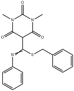 (Z)-benzyl 6-hydroxy-1,3-dimethyl-2,4-dioxo-N-phenyl-1,2,3,4-tetrahydropyrimidine-5-carbimidothioate Structure