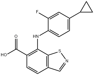 7-((4-Cyclopropyl-2-fluorophenyl)amino)benzo[d]isothiazole-6-carboxylic acid Structure