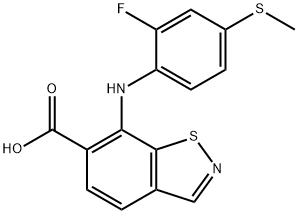 1203662-88-7 7-((2-Fluoro-4-(methylthio)phenyl)amino)benzo[d]isothiazole-6-carboxylic acid