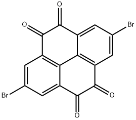 2,7-dibromopyrene-4,5,9,10-tetraone 化学構造式
