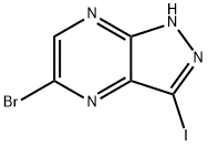 5-溴-3-碘-1H-吡唑并[3,4-B]吡嗪,1204809-95-9,结构式
