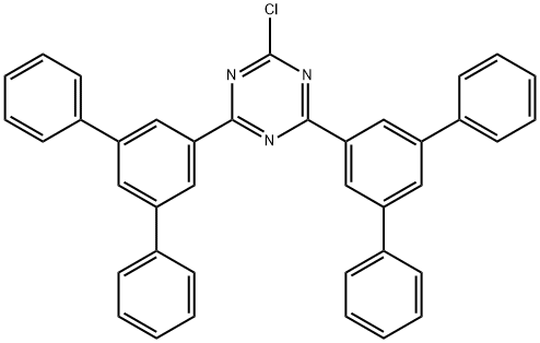 2,4-di([1,1':3',1''-terphenyl]-5'-yl)-6-chloro-1,3,5-triazine Structure
