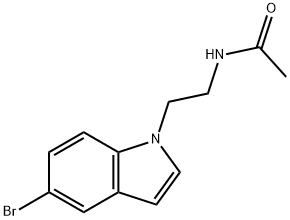 N-(2-(5-bromo-1H-indol-1-yl)ethyl)acetamide 化学構造式