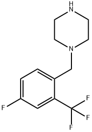 1-(4-fluoro-2-(trifluoromethyl)benzyl)piperazine 结构式