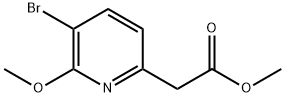 2-(5-溴-6-甲氧基吡啶-2-基)乙酸甲酯 结构式