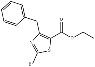Ethyl 4-benzyl-2-bromothiazole-5-carboxylate 结构式