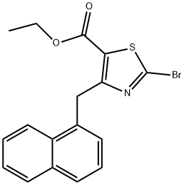 Ethyl 2-bromo-4-(naphthalen-1-ylmethyl)thiazole-5-carboxylate,1206908-15-7,结构式