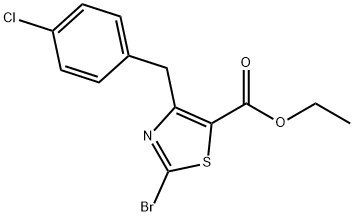 Ethyl 2-bromo-4-(4-chlorobenzyl)thiazole-5-carboxylate Structure