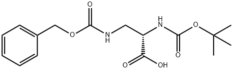 3-(benzyloxycarbonyl)-2-(tert-butoxycarbonyl)propanoic acid Struktur